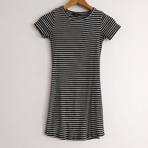Brandy Melville Black and White Striped Dress Size One Size